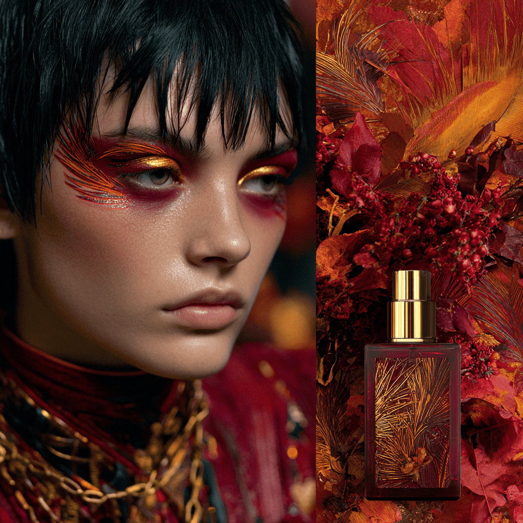 The god of fire perfume and bold makeup: how to balance a fiery scent with a striking look